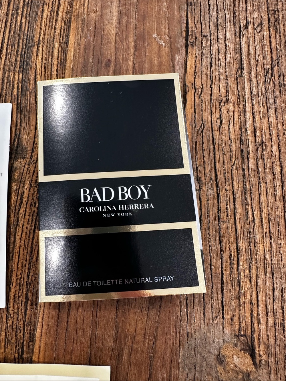 Carolina Herrera Bad Boy Black and Gold Box Insert - Picture 2 of 7